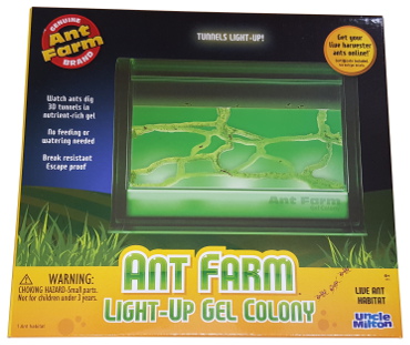 Uncle Milton Light Up Gel Ant Farm Colony
