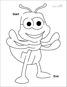 Free ant maze kids activity page